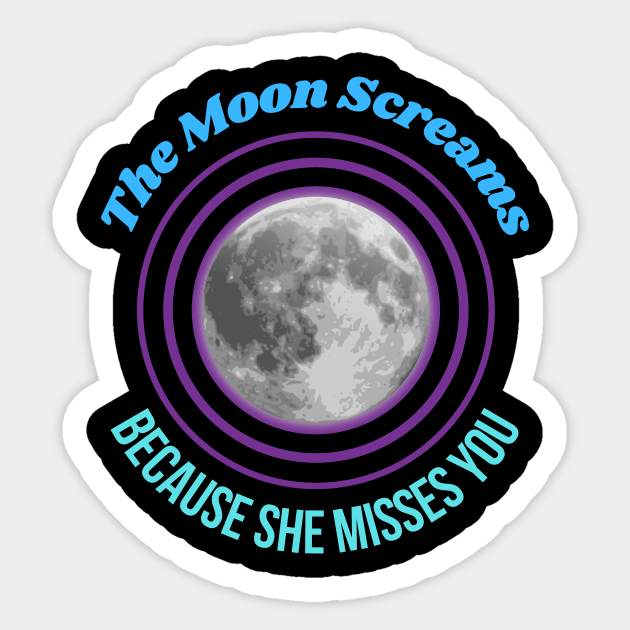 Why the Moon Screams Sticker by Doom Singer Gear